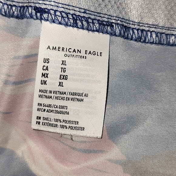 American Outfitters Men's Swim Shorts Toucan Tropical Print Blue Coral Size XL - Picture 13 of 16